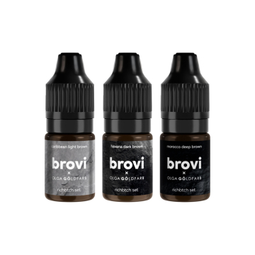 Brovi PMU Pigmente - RichBtch Set - 3 x 15ml