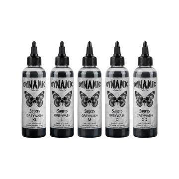 Dynamic Tattoo Ink - Platinum - Sayers Greywash Set 5x 120ml