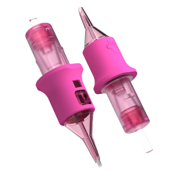 Box mit 20 Ghost Pink Nadelmodule - Stipple Shader Long Taper