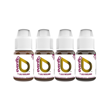 Perma Blend Luxe Evenflo PMU Ink - Blonde 2 Brunette - Komplettes Set mit 4 x 15ml Perma Blend Luxe Evenflo PMU Ink - Blonde 2 Brunette - Komplettes Set mit 4 x 15ml