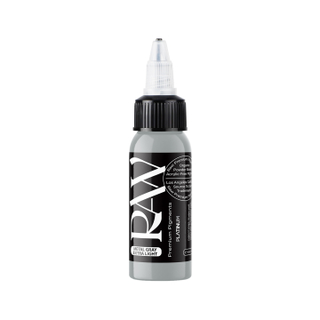 Raw Pigments Platinum - Metal Gray Extra Light Tattoo Ink - 30ml