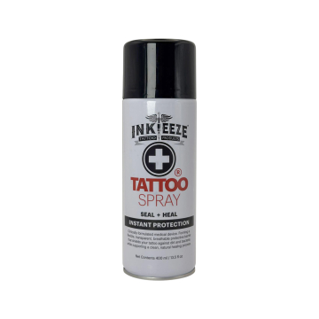 Tattoo Spray 400ml can with black cap for tattoo protection and healing