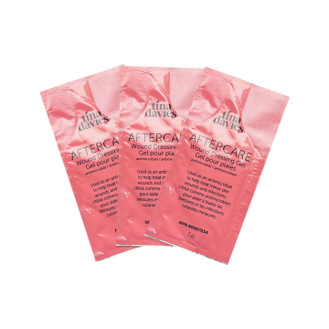 Packung mit 10 Tina Davies Aftercare Healing Gel Einzelpäckchen (5 g)