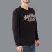 Luxury Hustle Wear Langarm-Shirt in Schwarz. „Hustle Butter Deluxe