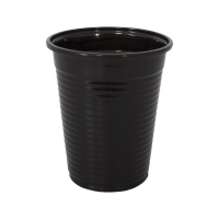 100 St. schwarze Plastikbecher