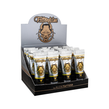 Aloe Tattoo Tattoofilm Neue Formel - 15 ml - Display-Set mit 16 Stück