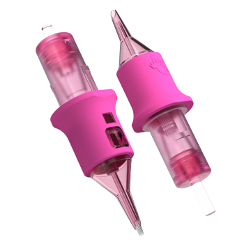 Box mit 20 Ghost Pink Nadelmodule - Power Liner Long Taper