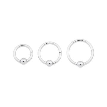 Tilum Klemmkugelring aus Titan mit Clicker-Verschluss