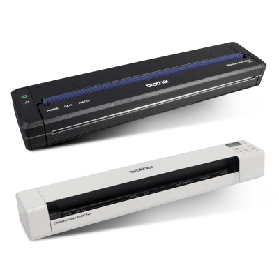 Set: Tragbarer Drucker Brother PocketJet PJ-723 A4 & Tragbarer Scanner DS-820W