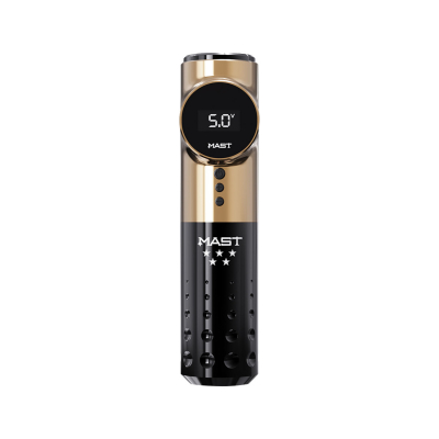Dragonhawk Mast Archer 5 Star Series Pro kabellose Pen Tattoo Maschine - Schwarz & Gold - 3,5 mm Hub