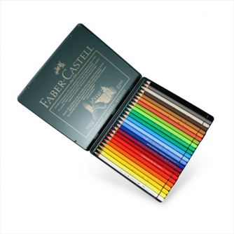 Faber-Castell - Polychromos 24 Künstlerfarbstifte im Metalletui