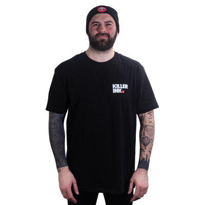 Killer Ink By Hobo Jack - Sid the Skull Block T-Shirt - Schwarz