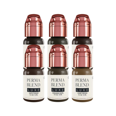 Perma Blend Luxe PMU Ink - The Chocolate Collection - Komplettes Set mit 6x 15 ml