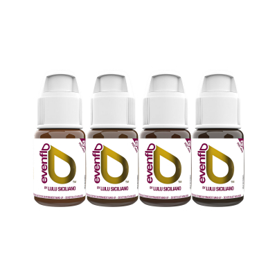 Perma Blend Luxe Evenflo PMU Ink - Blonde 2 Brunette - Komplettes Set mit 4 x 15ml