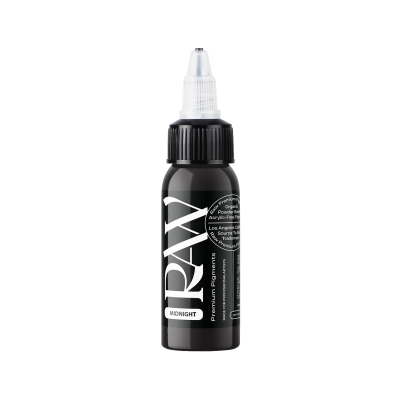 Raw Premium Pigments - Midnight Black Tattoo Ink 30ml