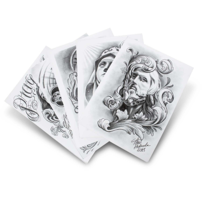 Vorlagen: Theo Pedrada - Religious Series 2-13 Tattoovorlagen (5 Blätter)