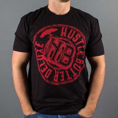 Luxury Hustle Wear T-Shirt Hustle Butter Deluxe® in Schwarz/Rot