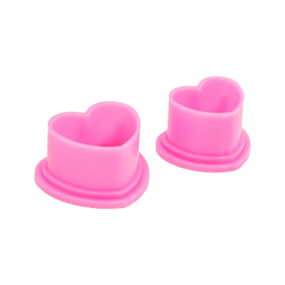 Packung mit 500 Saferly Herz Farbkappen - Pink