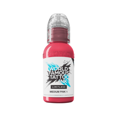 World Famous Limitless Tattoofarbe - Medium Pink 1 30ml