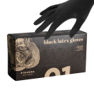Image of Box mit 100 Piranha Black Latex handschuhen