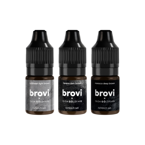 Brovi PMU Pigmente - RichBtch Set - 3 x 15ml