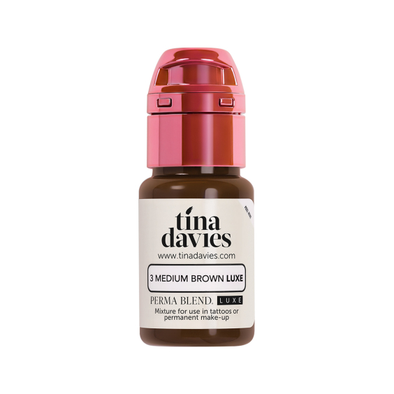 Perma Blend Luxe PMU Ink - Tina Davies Medium Brown Luxe 15 ml