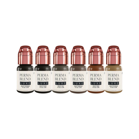 Perma Blend Luxe PMU Ink - Ready, Set, Go Pre-Modified - Komplettes Set mit 6 x 15ml