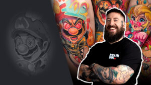 Wie man einen Horror-Style Mario mit Gazz Tattoos tätowiert!